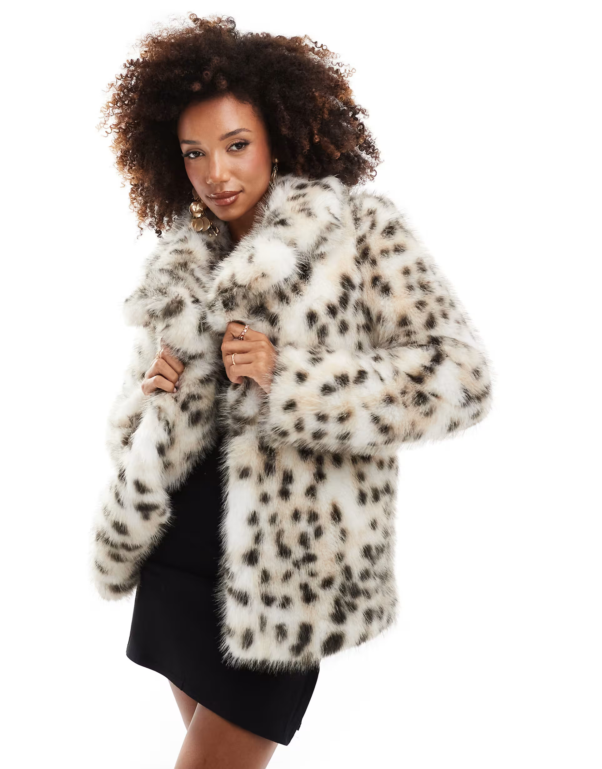 Forever New faux fur coat in animal | ASOS | ASOS (Global)