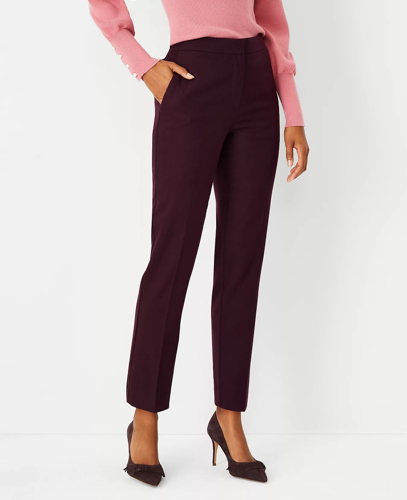 The High Rise Ankle Pant in Flannel | Ann Taylor (US)