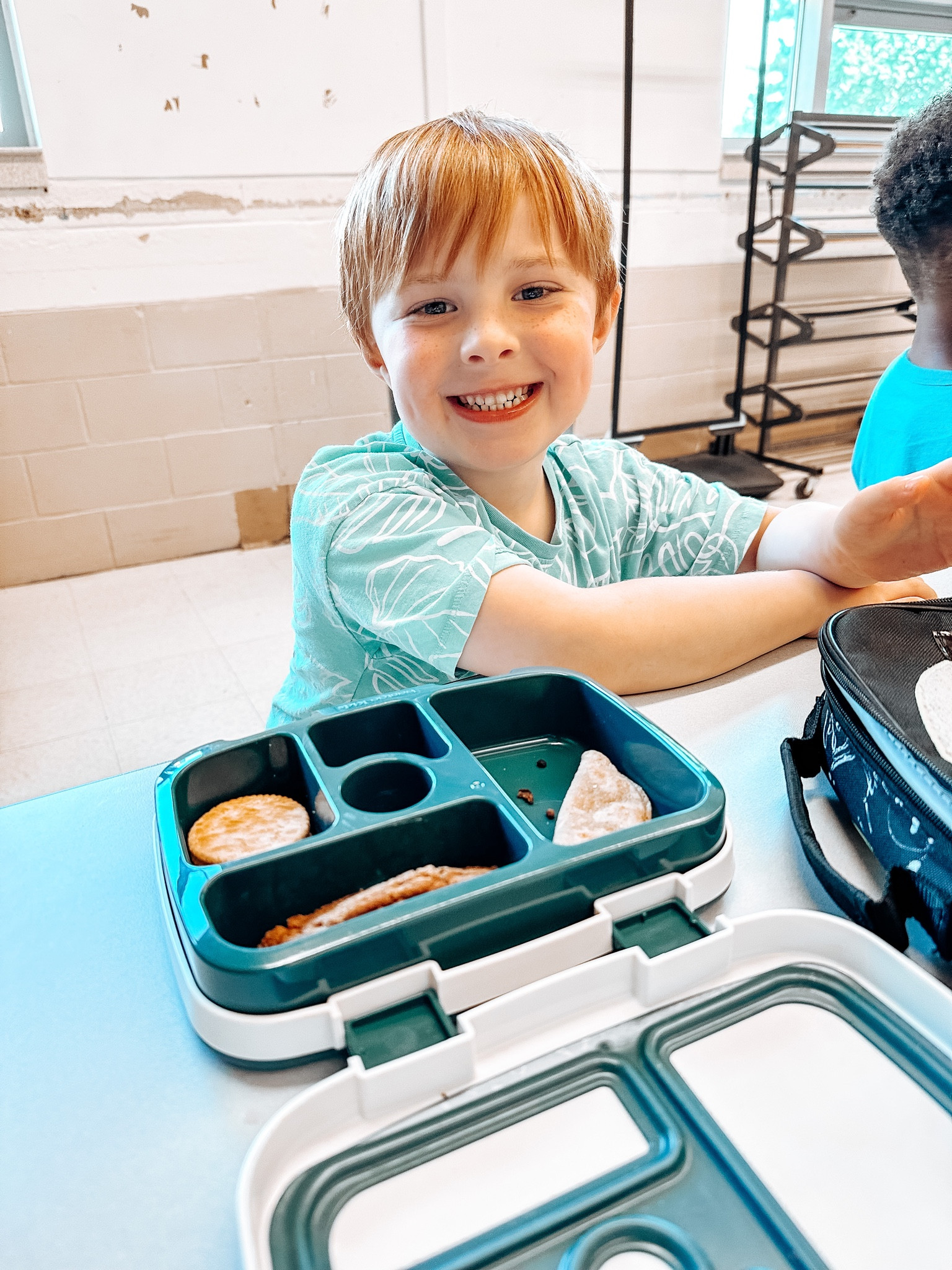He picked out his own lunchbox and book bag and everything this year and he loves them! His grandma snapped a picture of him during lunch at school 😊



#LTKsalealert #LTKfamily #LTKkids