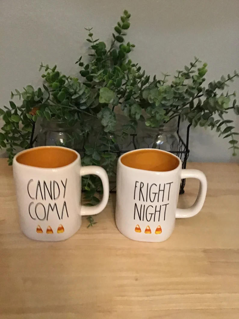 Rae Dunn Authentic Halloween Mug, Candy Corn Mugs, Halloween Mugs, Farmhouse Decor - Etsy | Etsy (US)