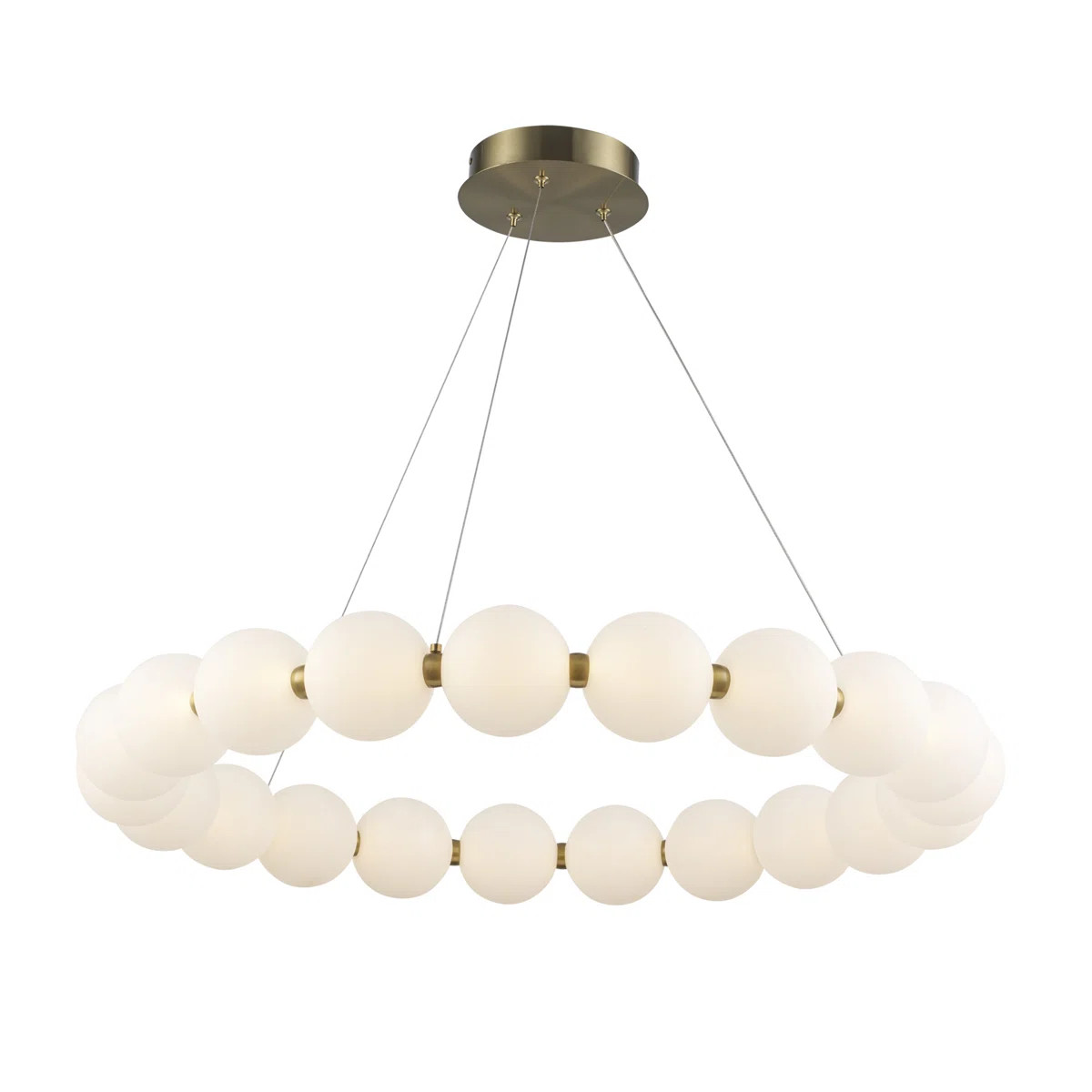 Minza 21 - Light Acrylic Dimmable LED Wagon Wheel Chandelier | Wayfair North America