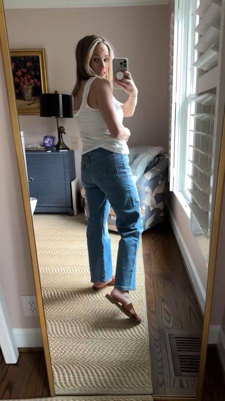 Best jeans EVER. Under $70 and prime shipping, wearing a size 28. 

#LTKfindsunder100