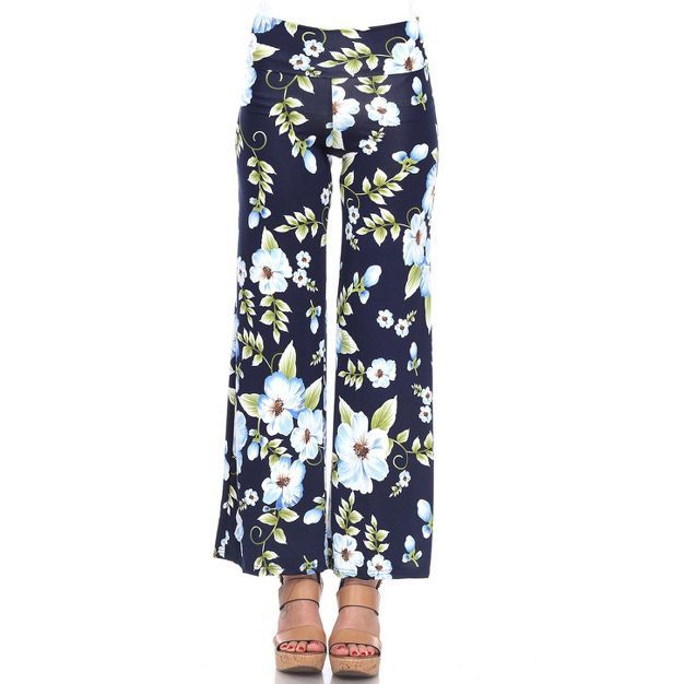 Women's Floral Printed Palazzo Pants - White Mark | Target