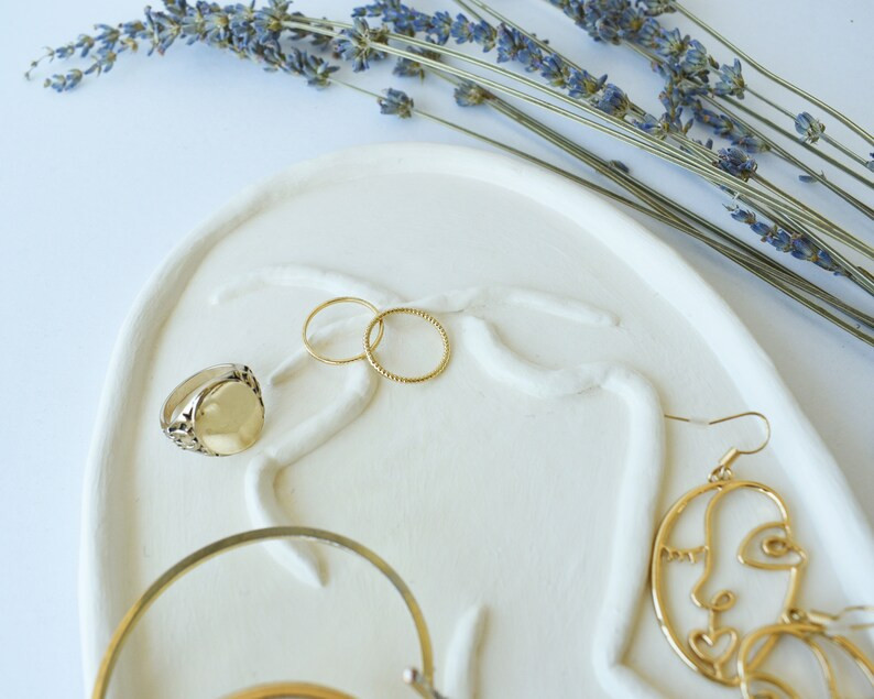 Handmade Clay Female Line Wall Art Minimalist Boho Trinket | Etsy | Etsy (US)