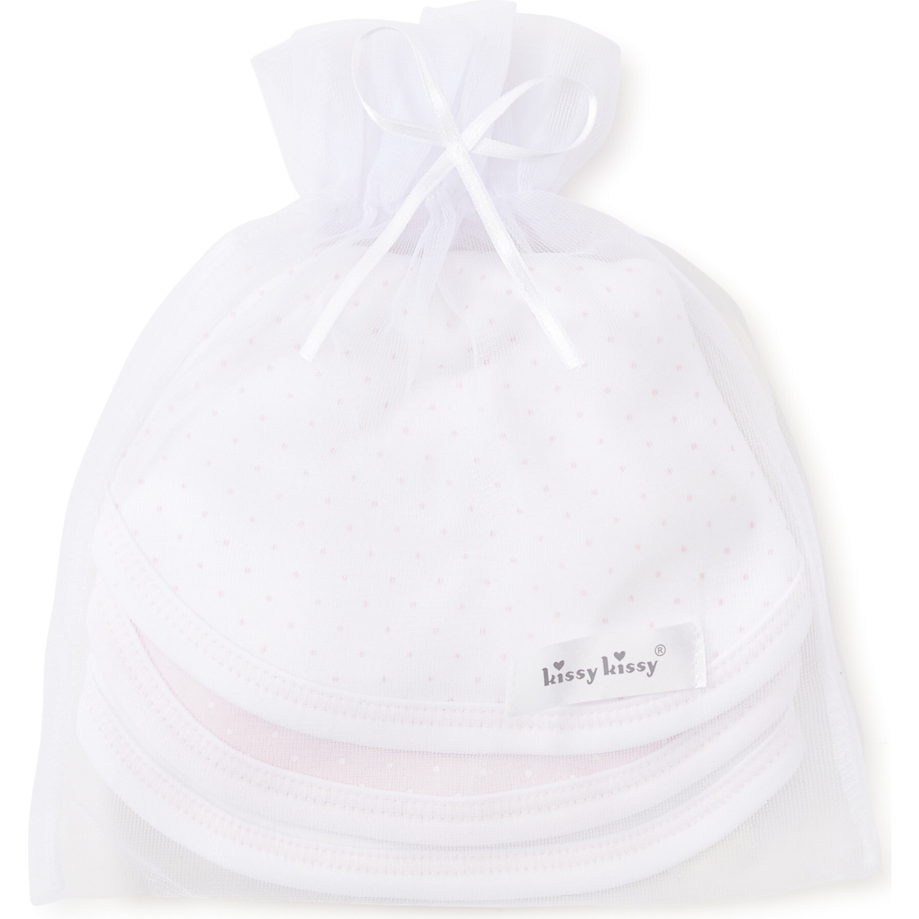 3pc Dotted Bib Set, Pink | Maisonette