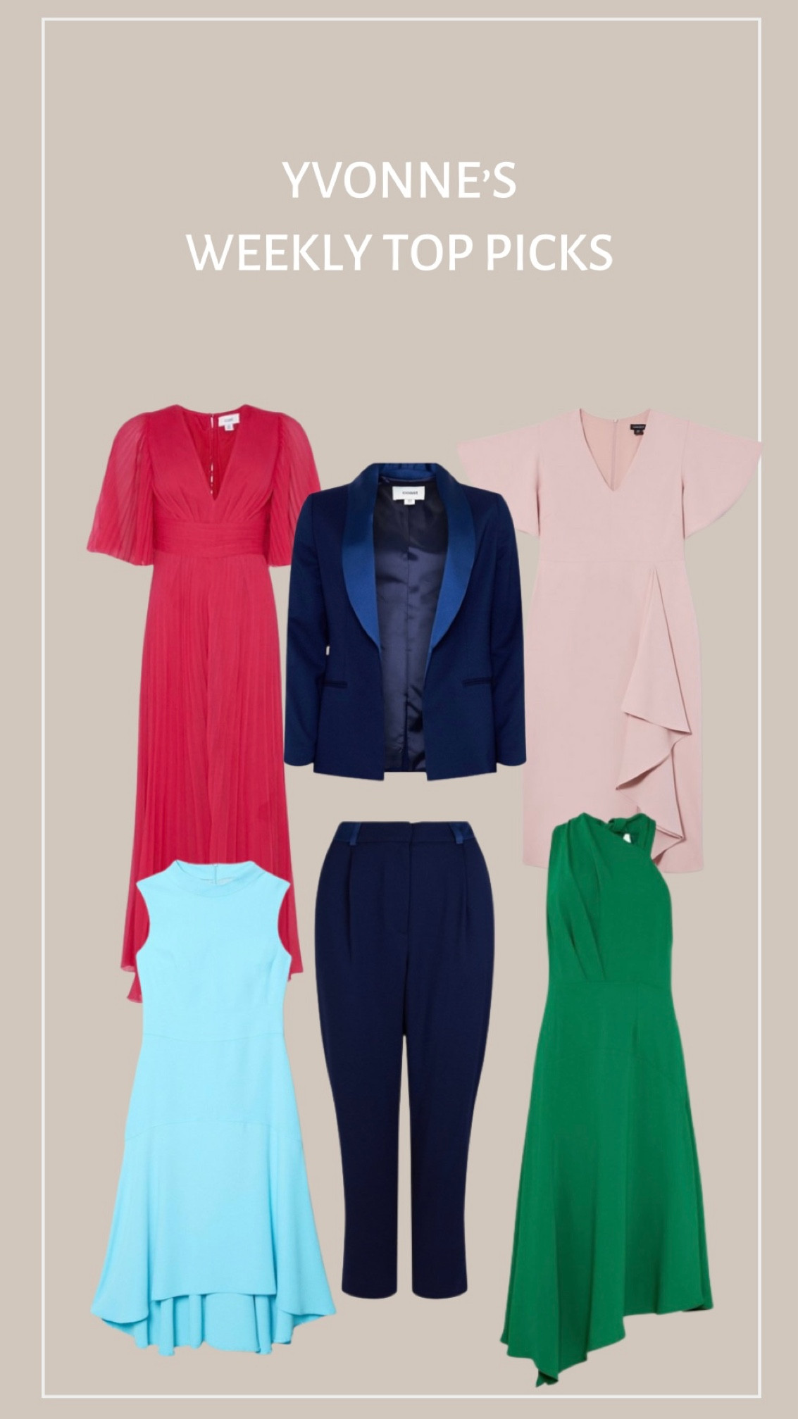 Yvonne’s weekly top picks, Navy suit, pleated jumper, soft tailored blush dress, sleeveless midi dress, pleated pink jumpsuit, Coast, Karen Millen 

#LTKSeasonal #LTKstyletip #LTKeurope