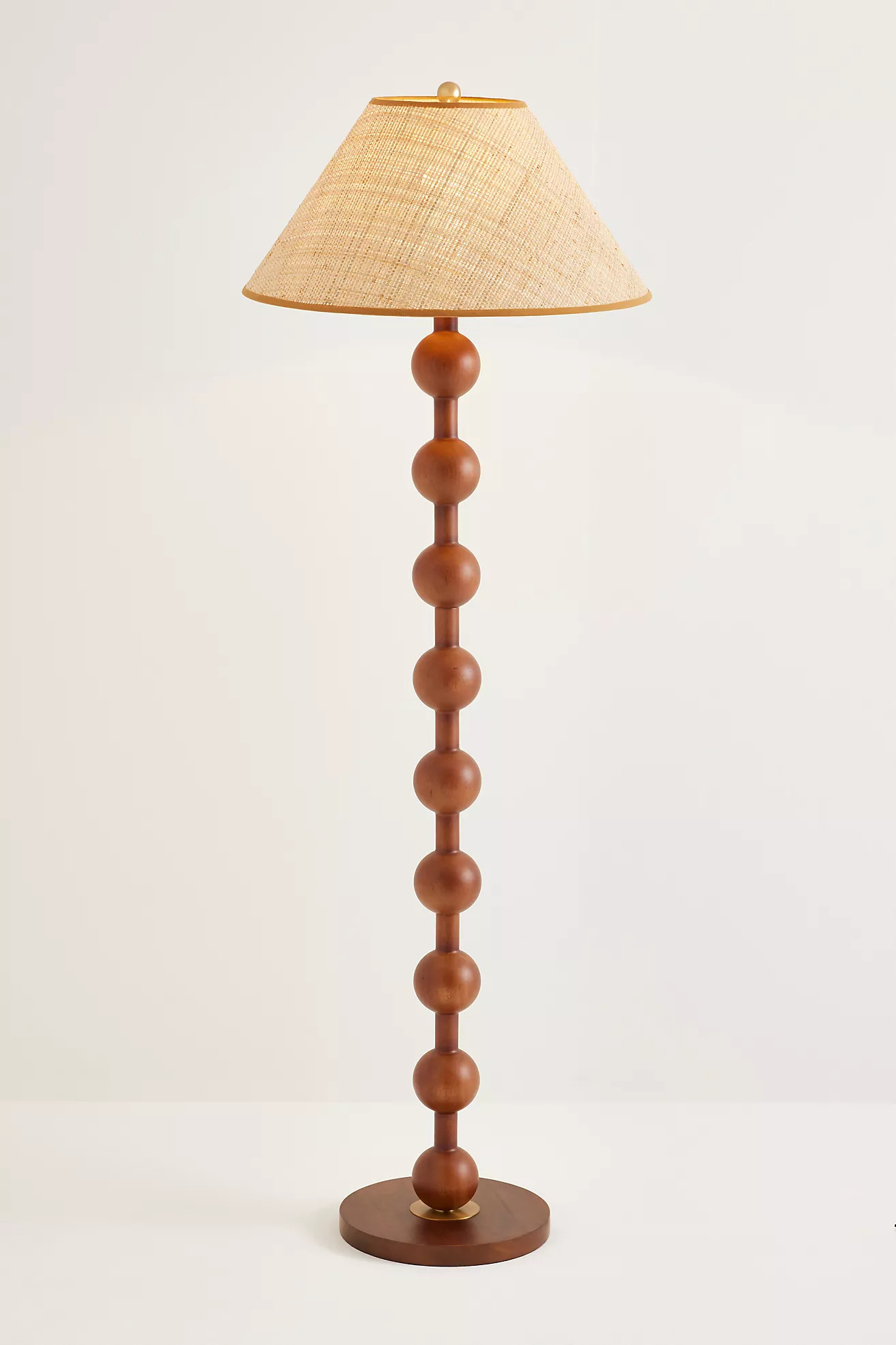 Brown Raffia Bauble Floor Lamp | Anthropologie (US)