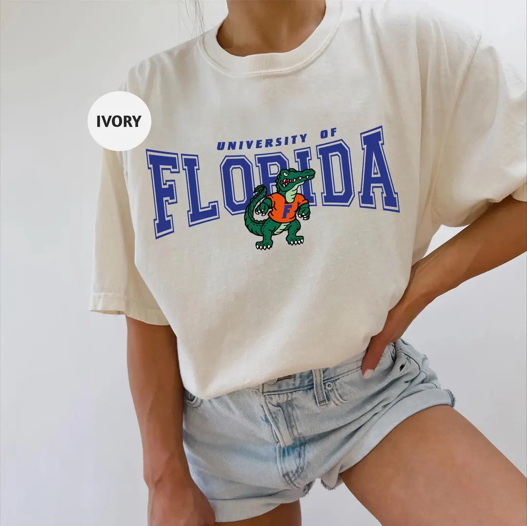 Limited Time 30% off - Comfort Colors T-shirt for Gator Fans - "university of Florida" Print- Per... | Etsy (US)