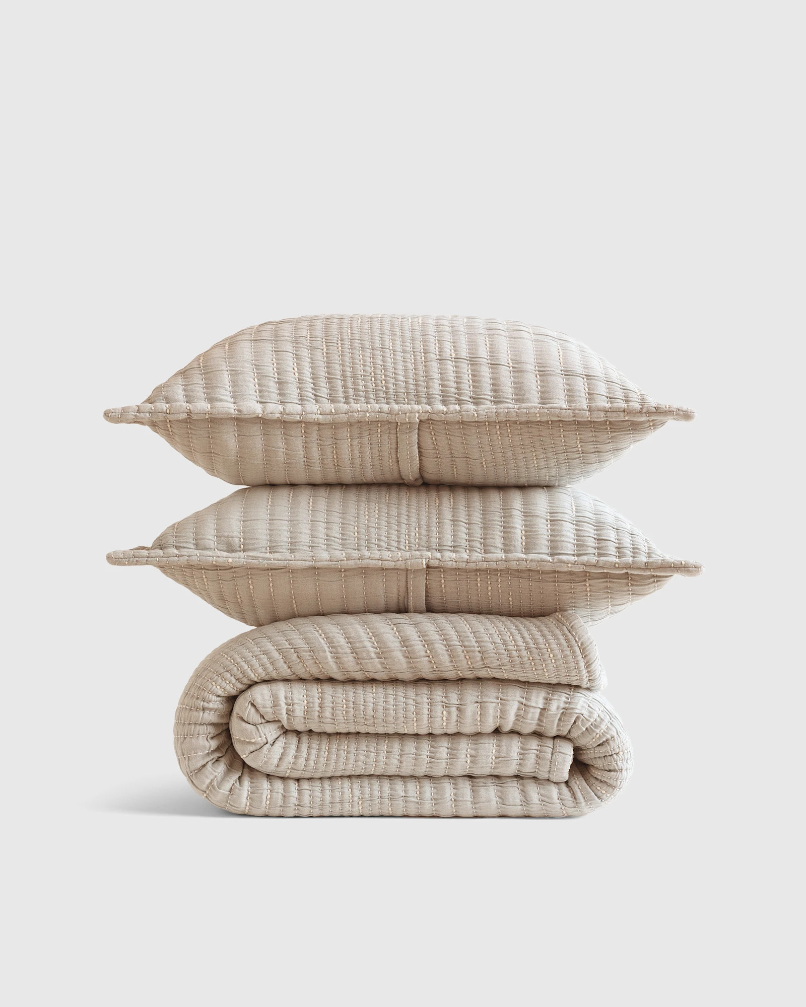 Organic Cotton Channel Stitch Coverlet Set | Quince