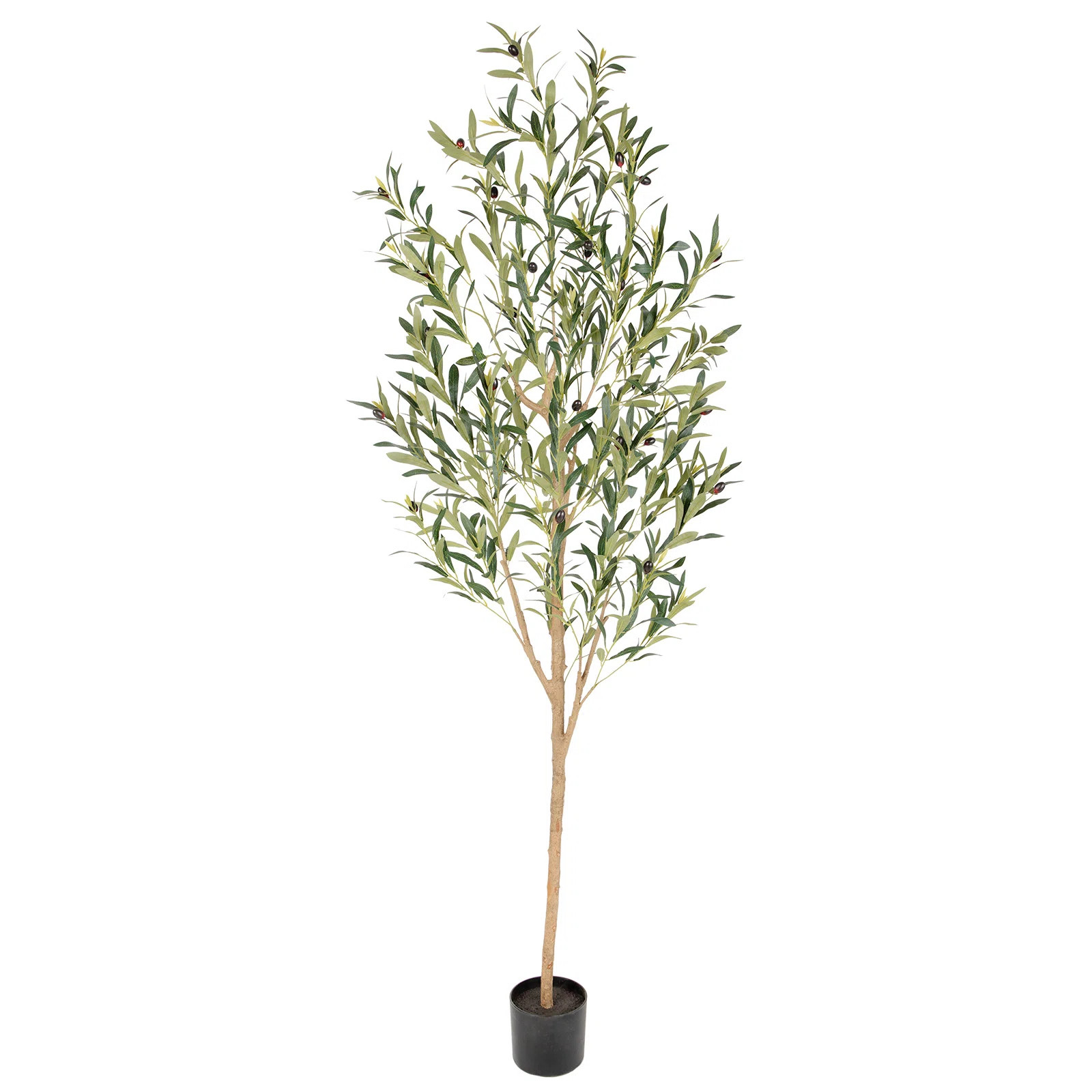 Faux Olive Tree with Real Wood Trunk for Home Office Patio Front Door Porch Decor | Wayfair North America