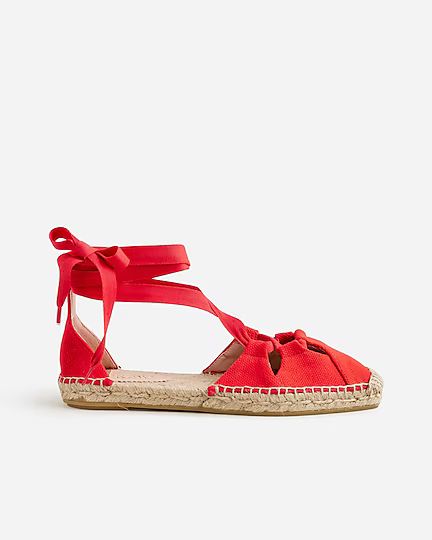 Made-in-Spain cutout lace-up espadrilles | J.Crew US