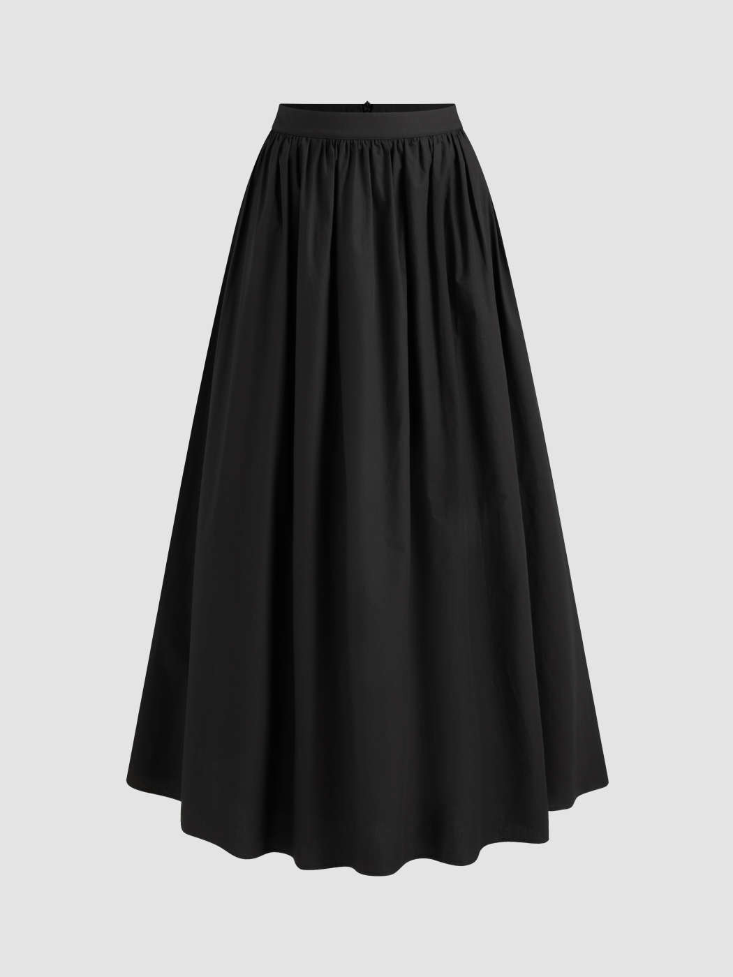 100% Baumwolle Mittelhohe Einfarbige Maxi-Rüschen-Skirt | Cider