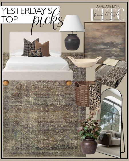 Yesterday’s Top Picks. Follow @farmtotablecreations on Instagram for more inspiration.

Kantha Quilt. Havenstone Bed Cream - Threshold. Large Ceramic Table Lamp Black. BEAUTYPEAK 76"x34" Arch Full Length Mirror Oversized Floor Mirrors for Standing Leaning, Black.Moody Pillow Cover Combo Black Gingham Pillow Brown Pillow Combo Tapestry Pillow Vintage Pillow Modern Farmhouse Pillow Masculine Pillow Set. Loloi Amber Lewis x Morgan Spice/Lagoon 7'-3" x 9'-3" Area Rug. 36"x36" Dark Fields Framed Canvas - Threshold. Medium Round Rattan Decorative Basket Dark Brown - Threshold designed with Studio McGee. Potted Fall Leaf Arrangement in Vase Brown - Threshold. Antique Finish Ceramic Bowl. 

Loloi Rugs | Chris Loves Julia | console table | console table styling | faux stems | entryway space | home decor finds | neutral decor | entryway decor | cozy home | affordable decor |  | home decor | home inspiration | spring stems | spring console | spring vignette | spring decor | spring decorations | console styling | entryway rug | cozy moody home | moody decor | neutral home | Studio McGee x Target Fall Decor




#LTKHome #LTKSaleAlert #LTKFindsUnder50