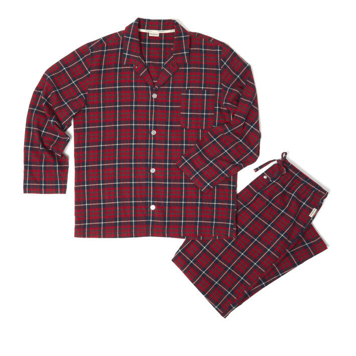 Unisex Two-Piece Matching Plaid Pajama Set | Dearfoams