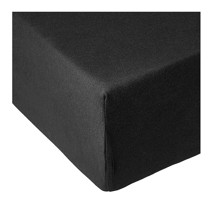 HonestBaby Organic Cotton Fitted Crib Sheet, Black, One Size | Amazon (US)