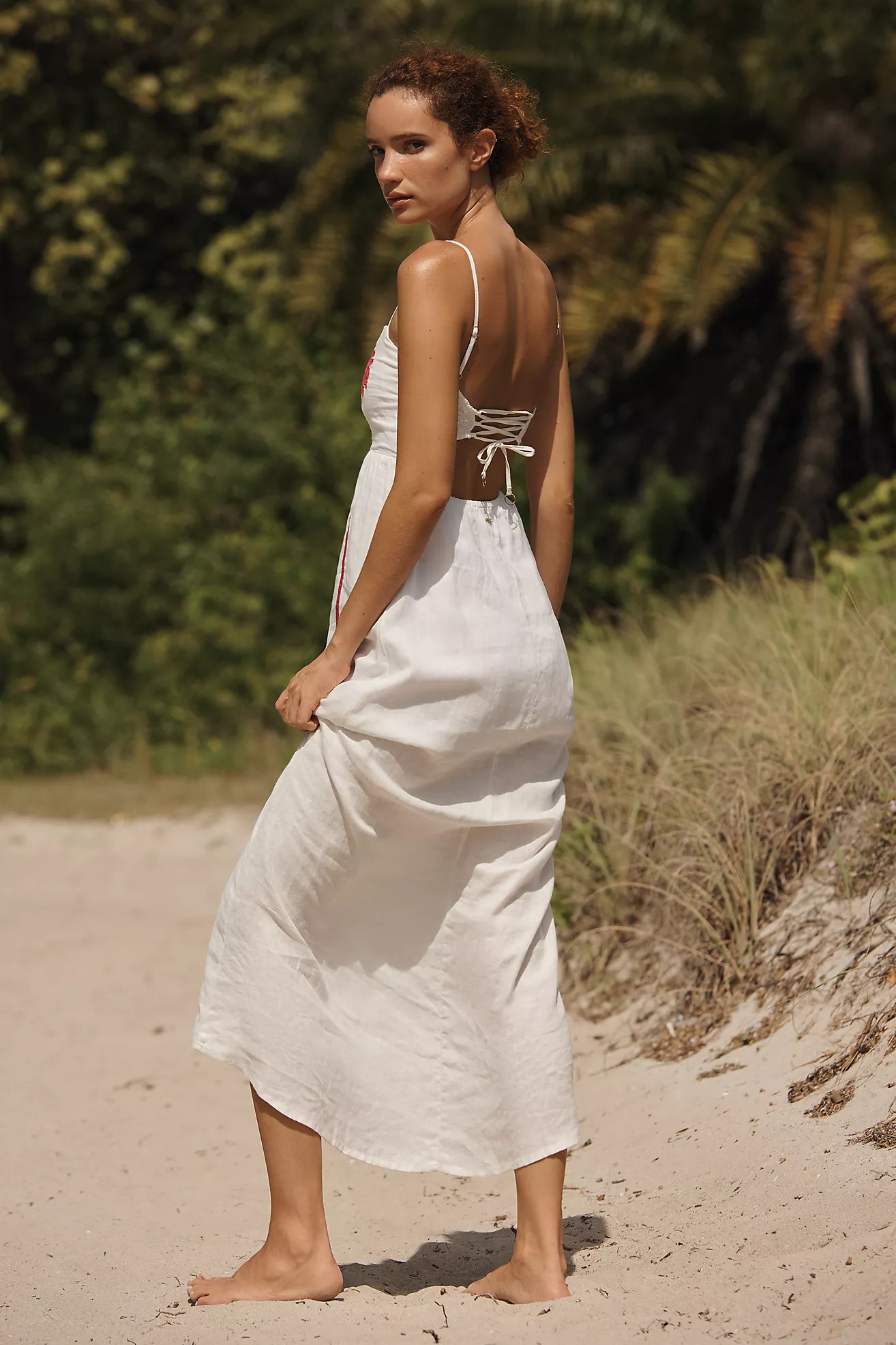 Maaji Palm Tree Embroidered Maxi Dress | Anthropologie (US)