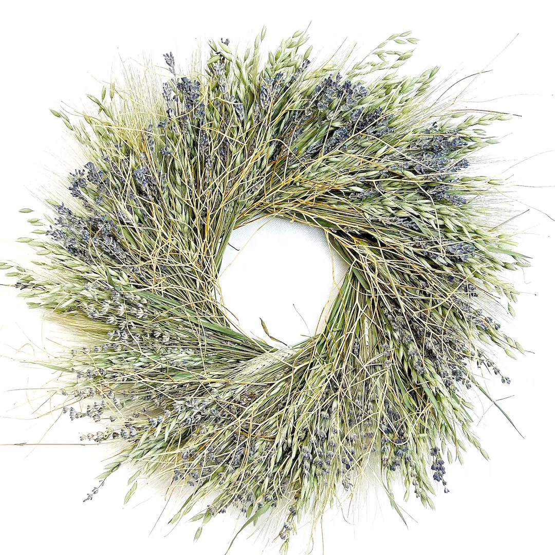 VanCortlandt Farms Natural Dried Flower Wheat Lodge Wreath | Etsy (US)