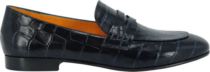 Flat Moc Croc Loafer | Nordstrom