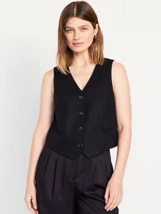 Linen-Blend Vest | Old Navy (US)