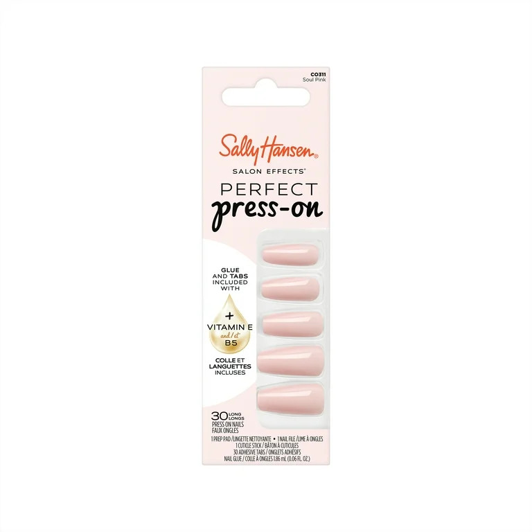 Sally Hansen Salon Effects Perfect Press-On Nails, Soul Pink, Non-Damaging, Easy to Apply | Walmart (US)