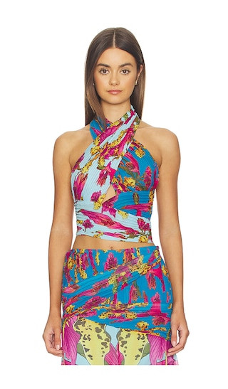 Amazonian Orchid Andressa Top in Blue | Revolve Clothing (Global)
