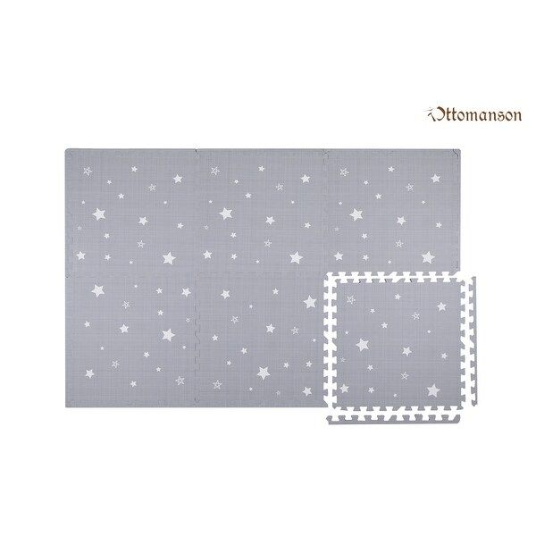 Ottomanson Soft Eva Foam Play Mat Tiles, Grey, 2'x2'(6PC) | Bed Bath & Beyond