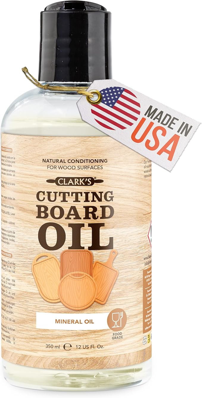 CLARK'S Mineral Oil - 12 oz Food Grade Conditioner for Wood Cutting Board, Cutting Board Oil for ... | Amazon (US)