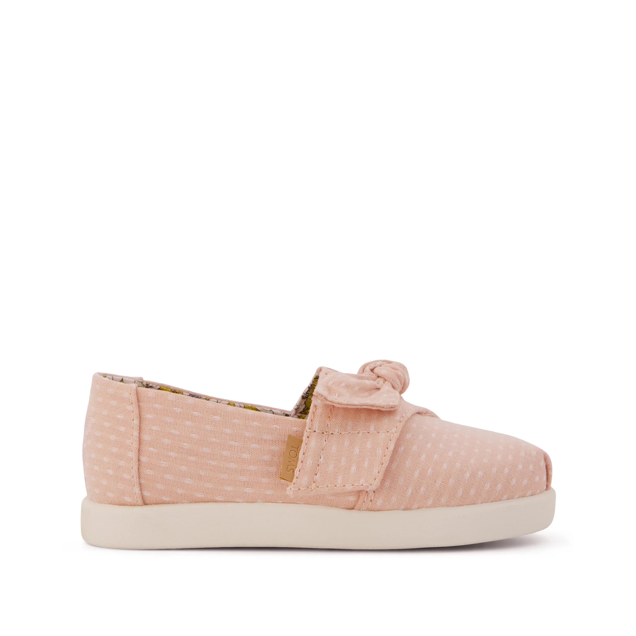 Alpargata Classic Toddler Shoe Bloom Chambray Dot with Bow | Toms EMEA