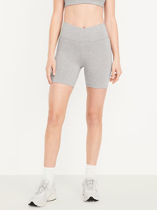Extra High-Waisted CloudComfy Biker Shorts -- 6-inch inseam | Old Navy (US)