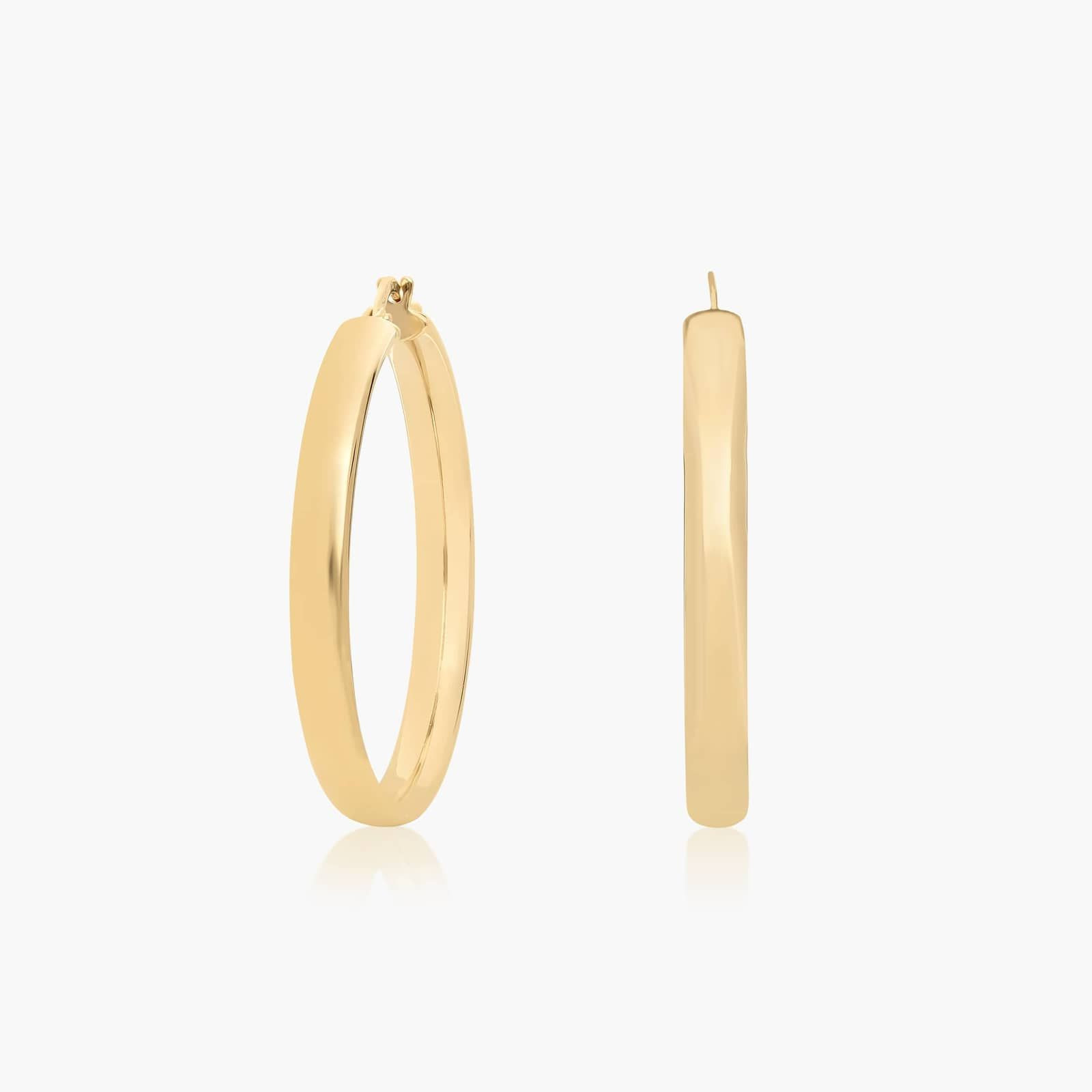 14K Yellow Gold Golden Hour Round Hoop Earrings-95429y14 | JamesAllen