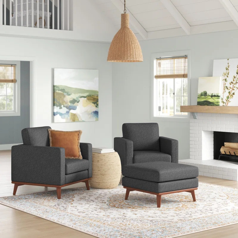 Marlow 32.25'' Wide Club Chair and Ottoman | Wayfair North America