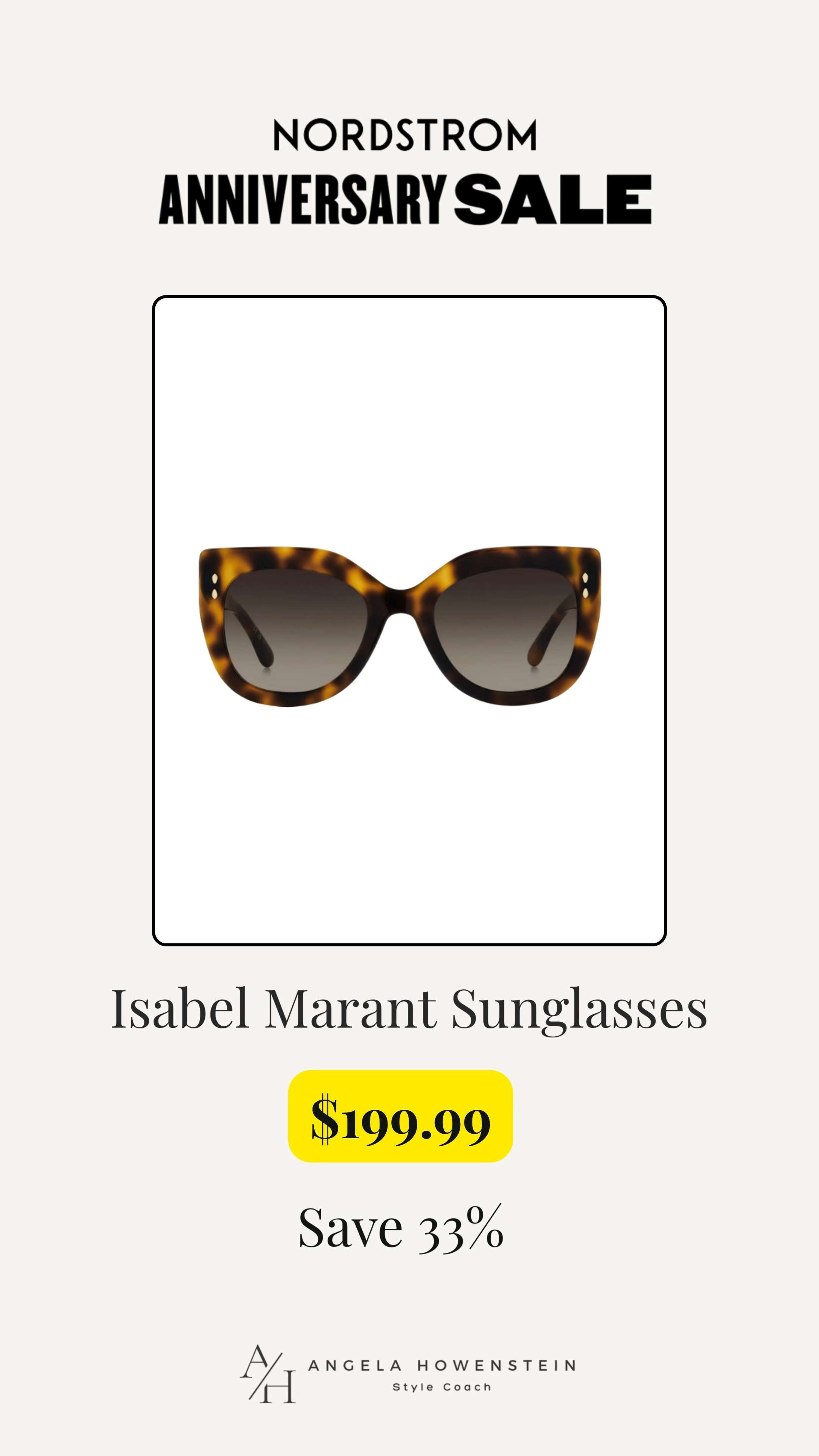 These Isabel Marant sunglasses are very similar to the pair I loved on sale last year! Love the cat eye look. So chic and a great price if you're looking for some new designer sunglasses! 

 #LTKSaleAlert