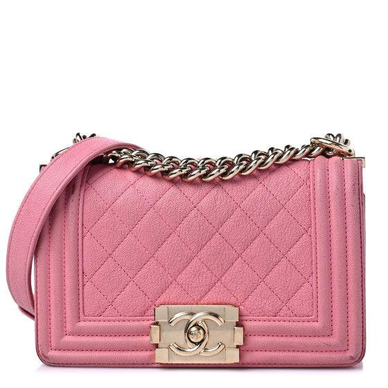 Caviar Quilted Small Boy Flap Pink | FASHIONPHILE (US)