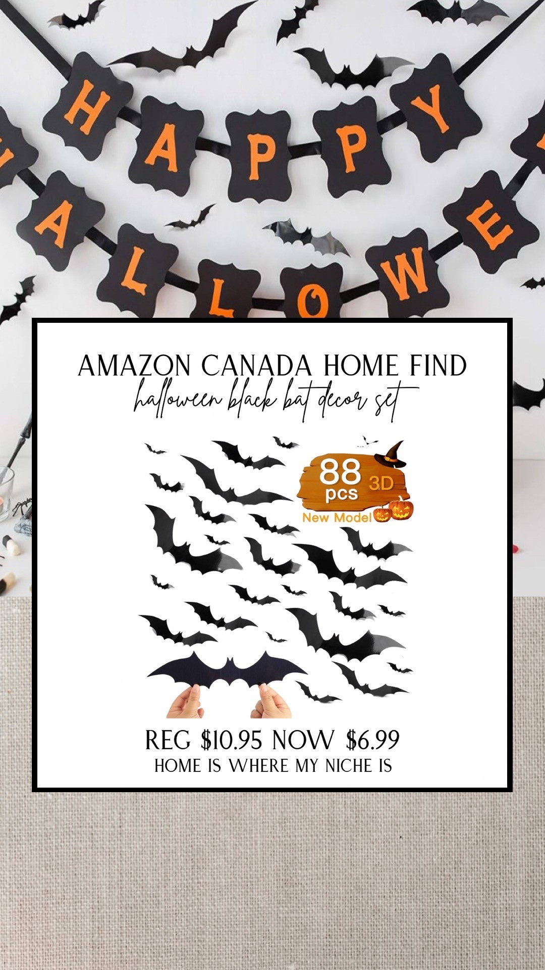 H A L L O W E E N / $6.99 black bat set 

Halloween Decor | Amazon Canada

#LTKcasa #LTKcanada #LTKsale