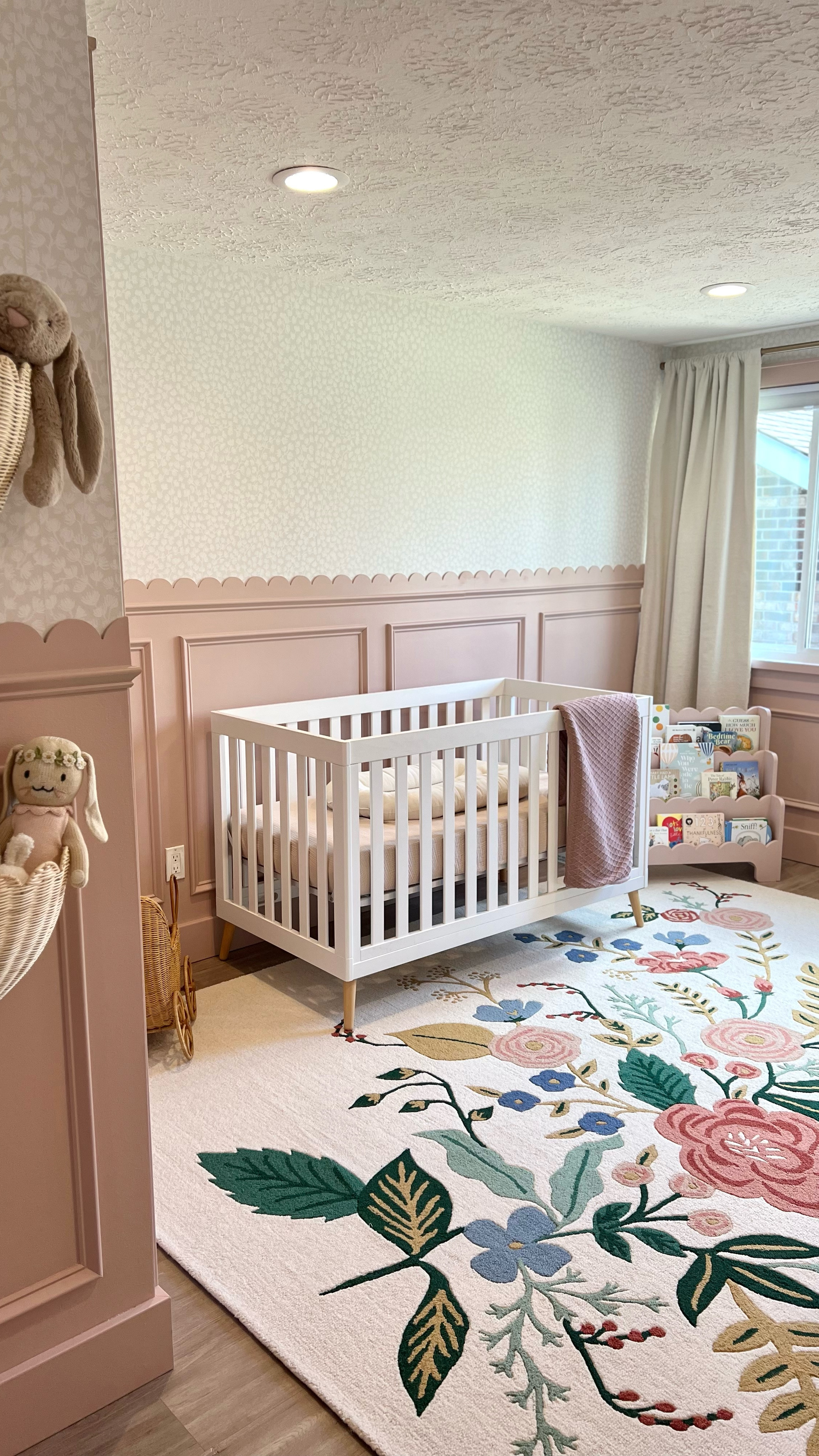 Baby girl nursery of my dreams! 🎀🫶🏻 #girlnursery #nurserytour 

#LTKBaby #LTKBump #LTKHome