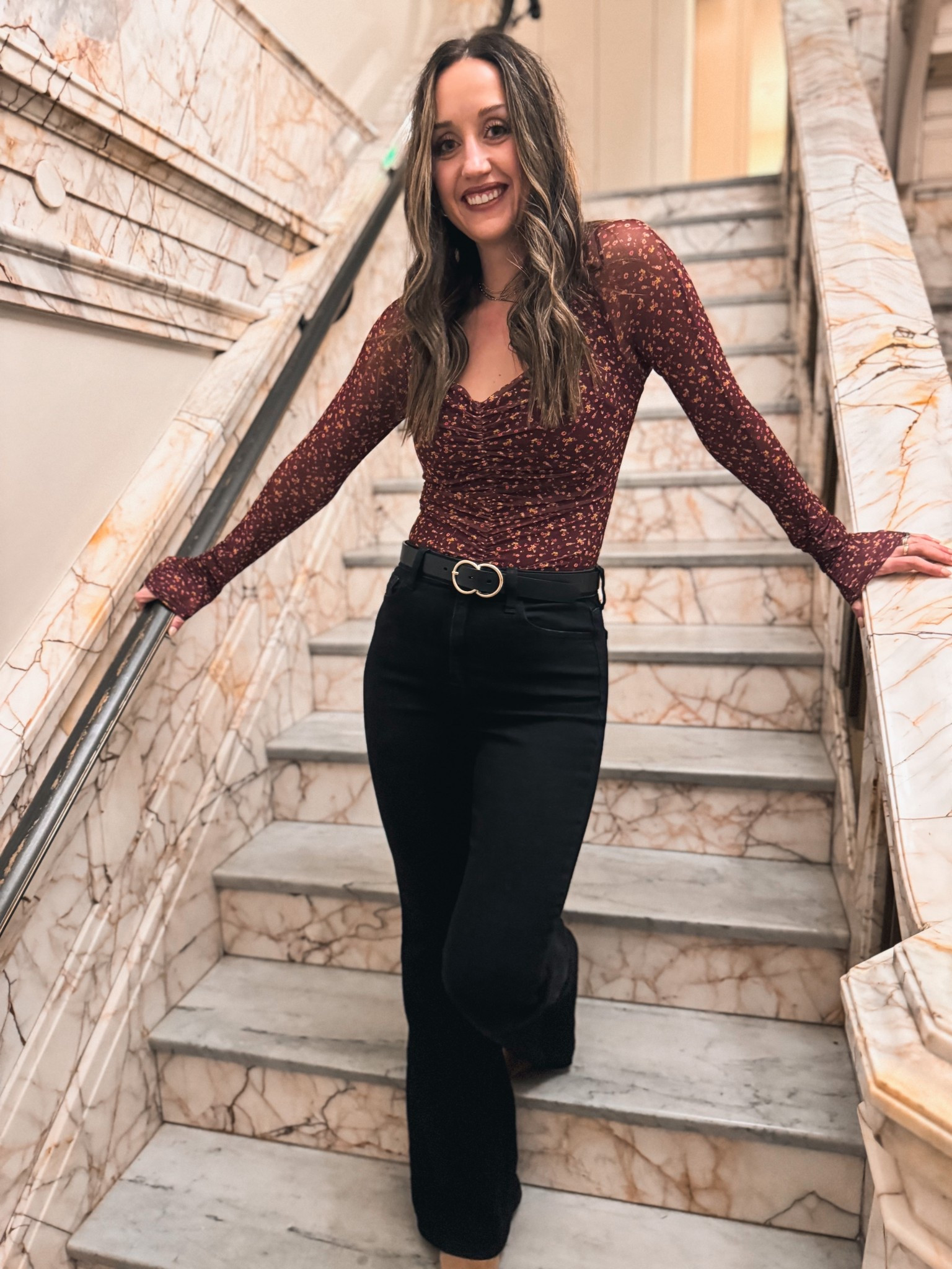 Date night OOTD. Medium in the bodysuit, and 26 in the jeans.