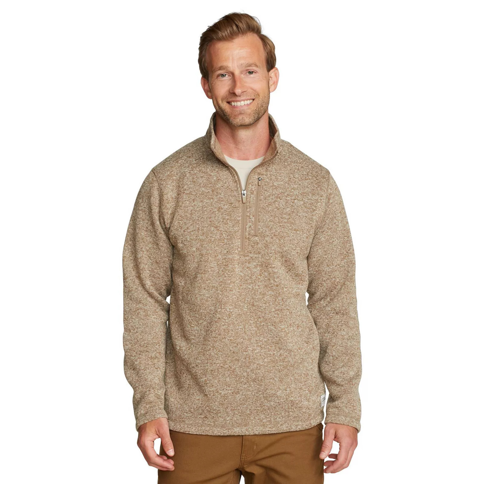 Men's Eddie Bauer Radiator Fleece Quarter Zip Pullover, Size: XXL, Dark Green | Kohl's