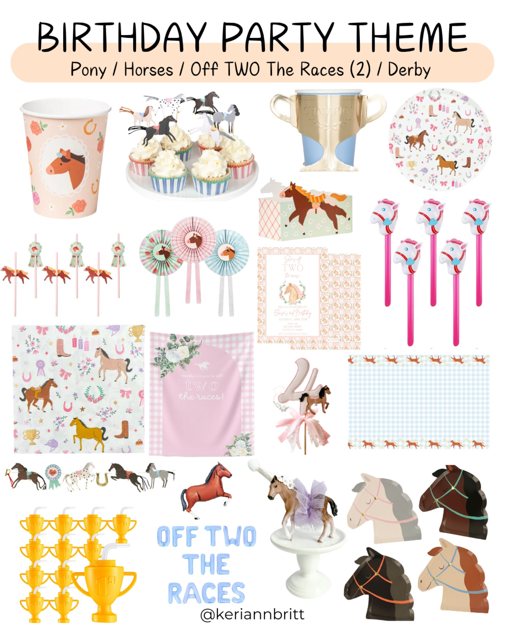 Birthday Party Theme - Horses

Kids birthday party theme / birthday party / first birthday party / party theme / birthday idea  / party decorations / 1st birthday party / 2 year old party theme / 3 year old birthday / boy birthday party / girl birthday party / 4 year old birthday / 5 year old birthday / 6 year old birthday / Horse Party / Pony Party / Off Two The Races / Derby Party / Kentucky Derby 

#LTKParties #LTKKids #LTKSeasonal