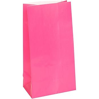 Amazon.com: Vibrant Hot Pink Paper Party Bags (Pack of 12) - Premium Quality, Perfect for Celebra... | Amazon (US)
