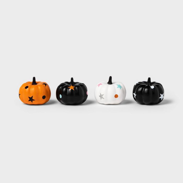 4pk Mini Painted Stars Halloween Decorative Pumpkins - Hyde & EEK! Boutique™ | Target