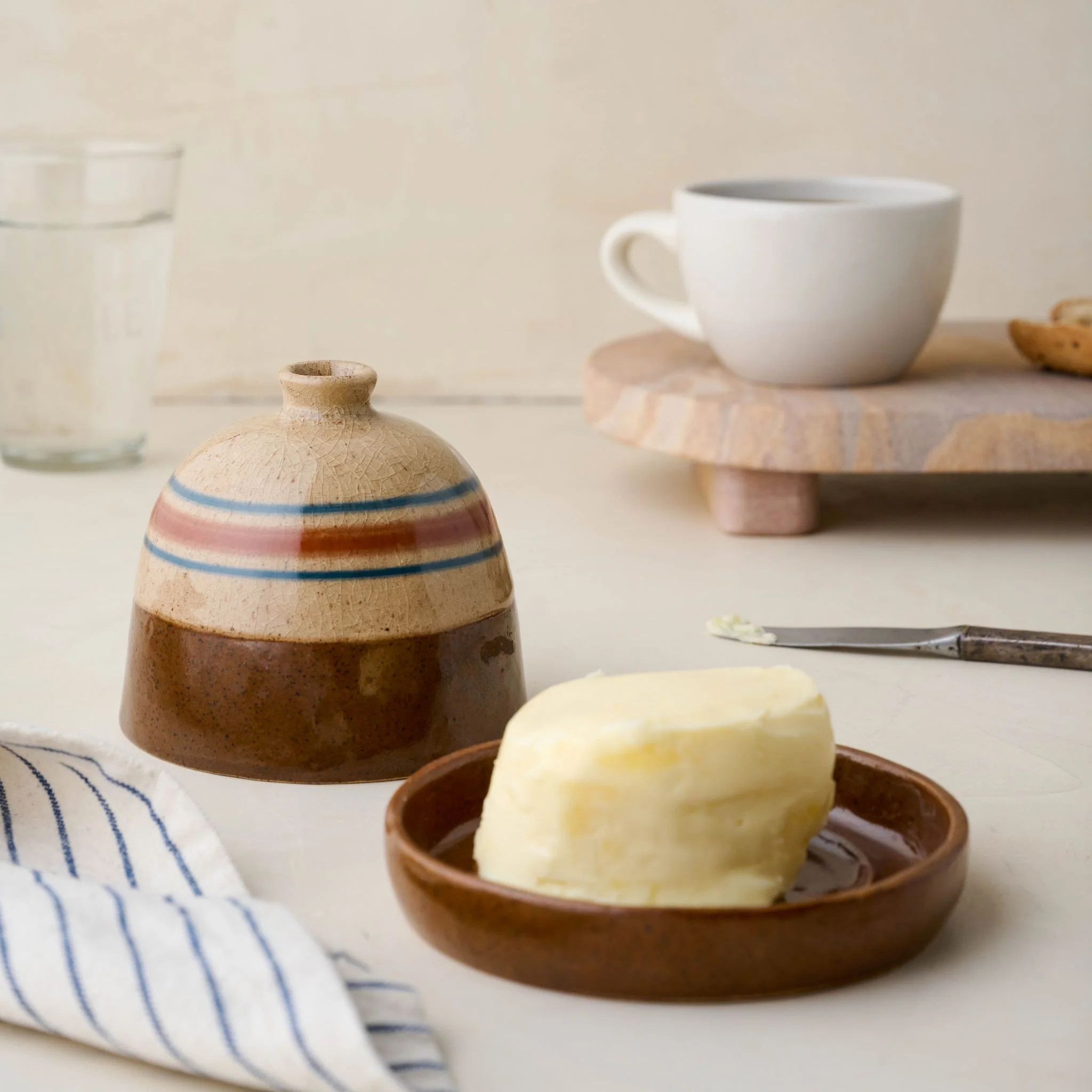 Maison Salt Glaze Butter Dish | Magnolia