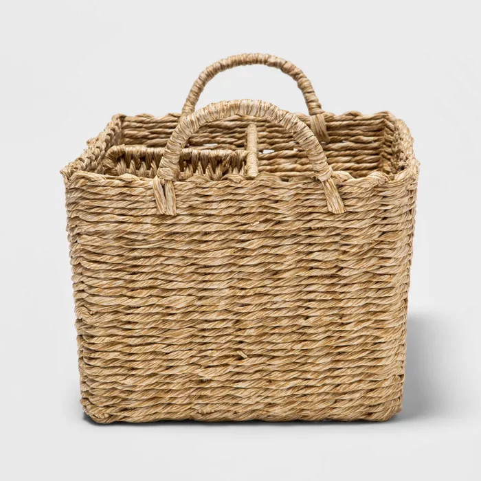 Woven Diaper Caddy with Dividers - Cloud Island™ Natural Woven | Target