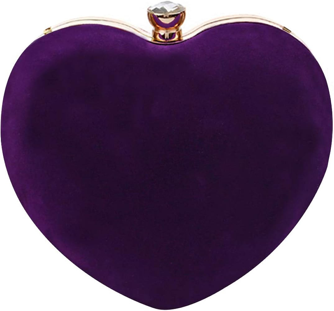 Mily Heart Shape Clutch Bag Messenger Shoulder Handbag Tote Evening Bag Purse | Amazon (US)