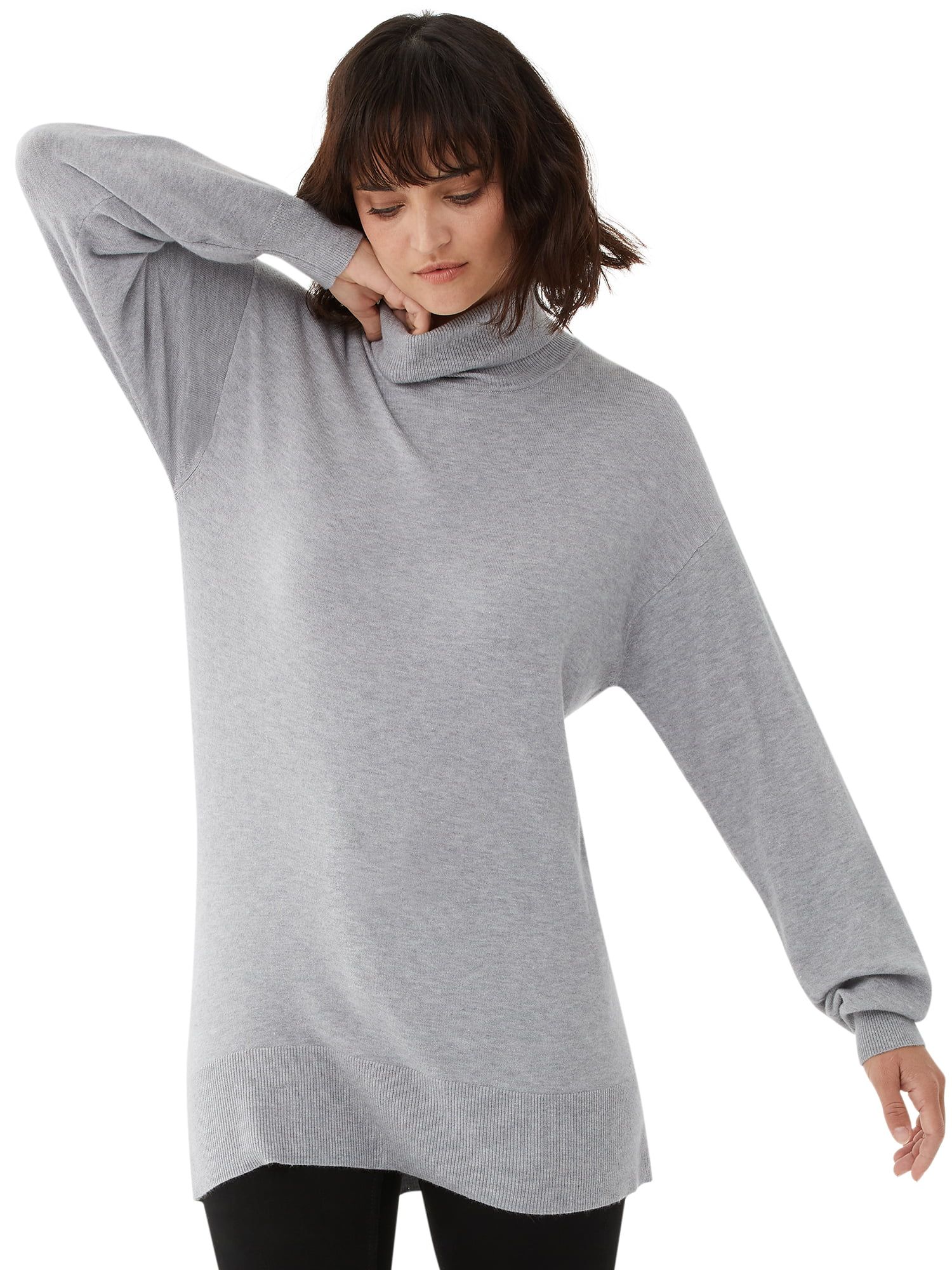 Free Assembly Women's Turtleneck Tunic Sweater | Walmart (US)