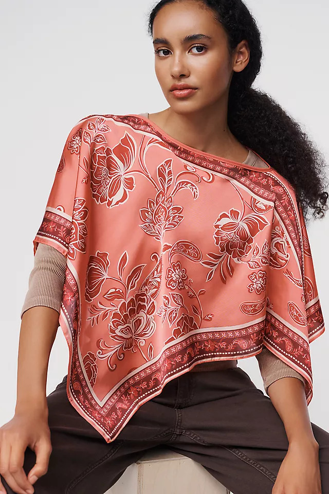 Printed Scarf Poncho Top | Anthropologie (US)