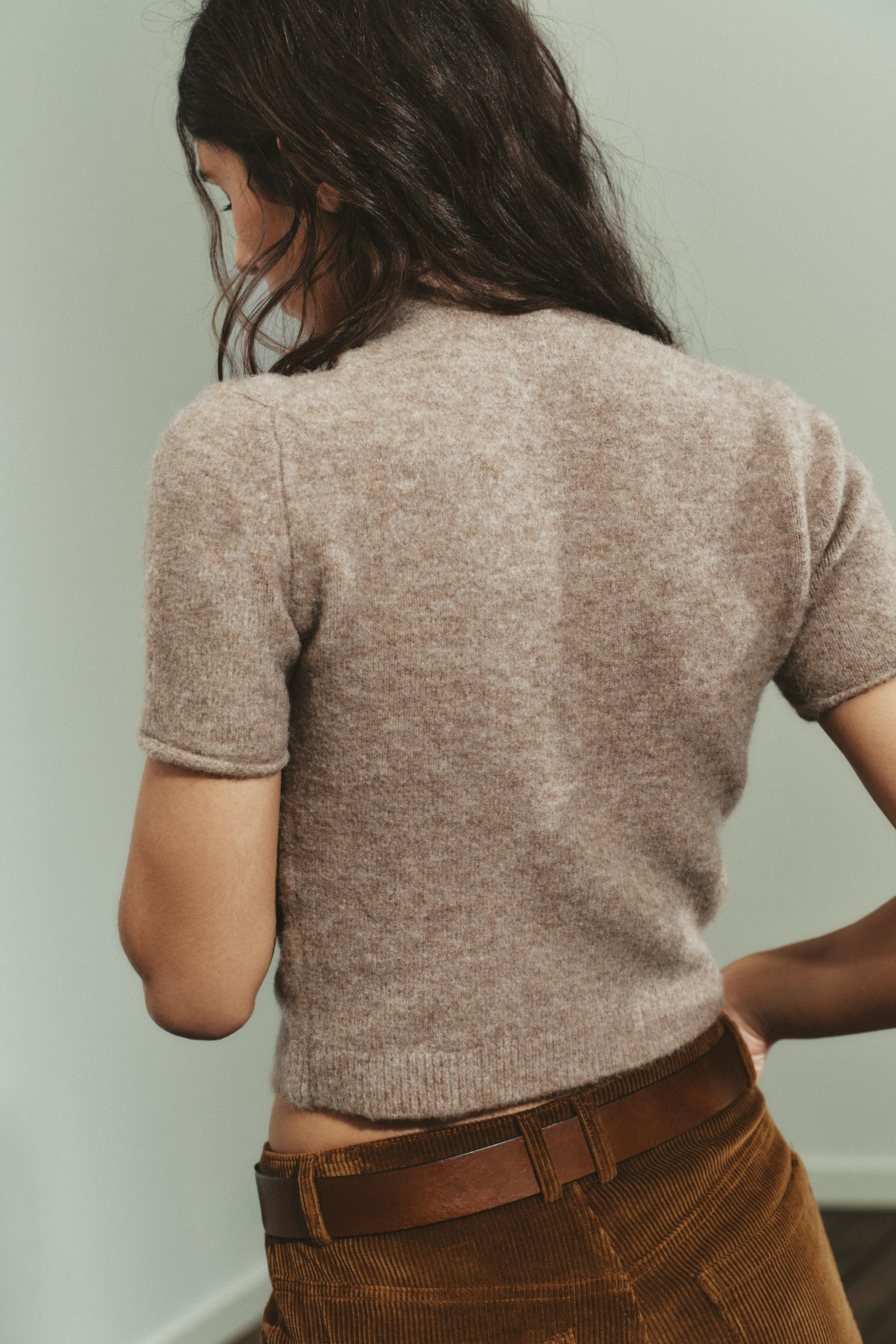 SOFT KNIT SHORT SLEEVE JUMPER | Zara US