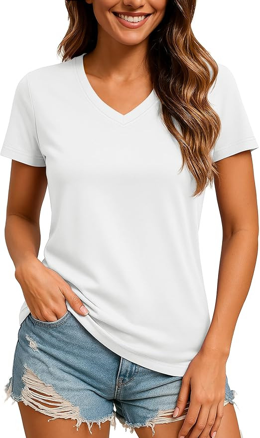 Amazon.com: TACVASEN Women's V-Neck Workout Shirts Quick Dry Lightweight Athletic Tops Short Slee... | Amazon (US)
