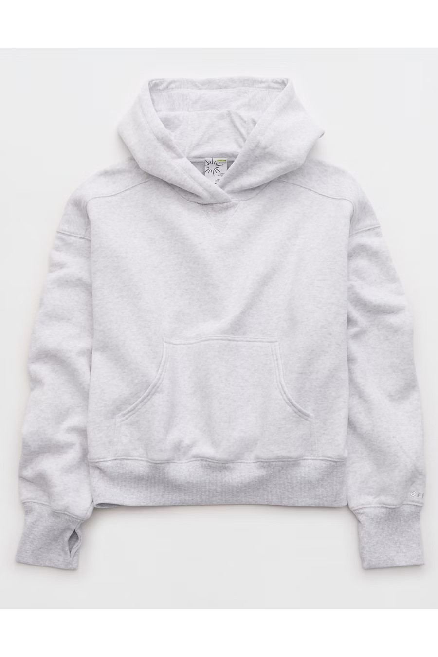 OFFLINE By Aerie Cloud Fleece Classic Length Hoodie Women's Light Heather Gray XXS | Aerie