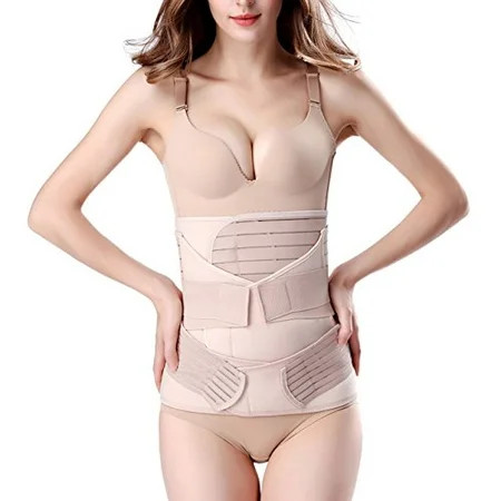 3 in 1 Postpartum Support - Recovery Belly/waist/pelvis Belt Shapewear Slimming Girdle Beige One Siz | Walmart (US)
