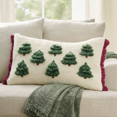 Tassel Tree Hooked Pillow | Grandin Road